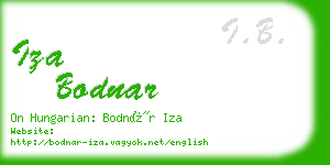iza bodnar business card